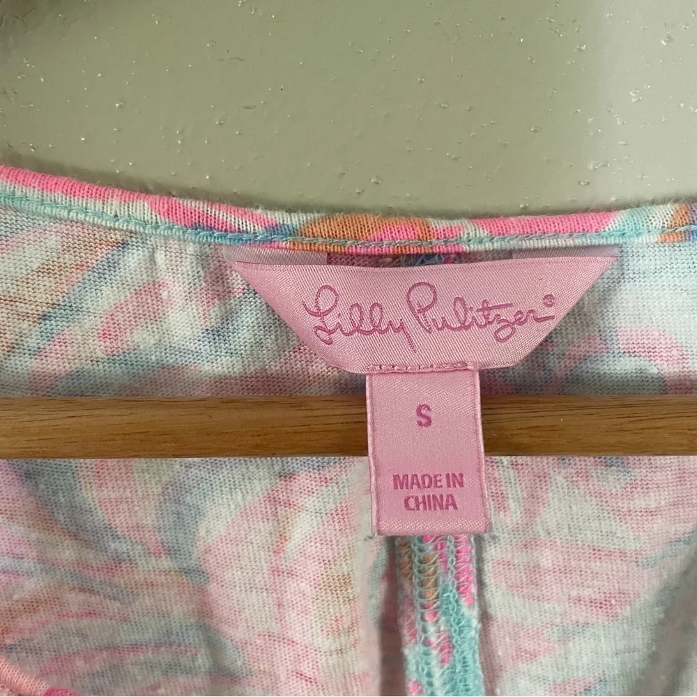 Lilly Pulitzer Harper Shift Dress Too Much Bubbly Pink Pout Cotton/Linen‎